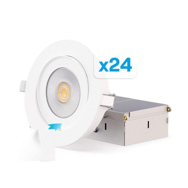 12W LED 360 Degree Gimbal NC Recessed Light (Pack of 24) by Infibrite - IB-021-12W-24PK