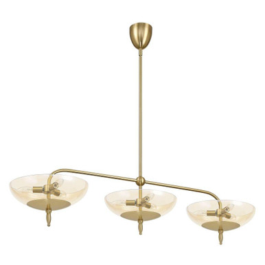 Fiorello 9 Light Linear Chandelier 13 Inch Tall X 14.5 Inch Wide by Thesis - 207786A