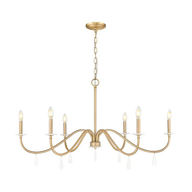 Toussant 6 Light Chandelier 24.5 Inch Tall and 45 Inch Wide by Z Lite - 6103-45