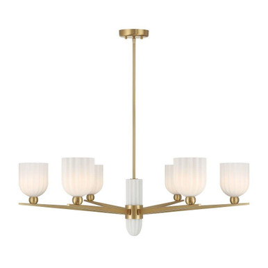 Collier 6 Light Chandelier 12.5 Inch Tall and 40 Inch Wide by Savoy House - 1-1125-6