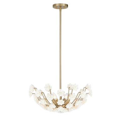 Flores 4 Light Chandelier 9.75 Inch Tall and 20 Inch Wide by Savoy House - 1-2500-4-127