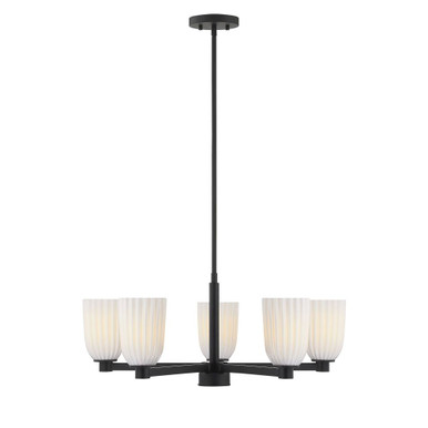 Baldwin 5 Light Chandelier 11.5 Inch Tall and 28 Inch Wide by Savoy House - 1-1246-5