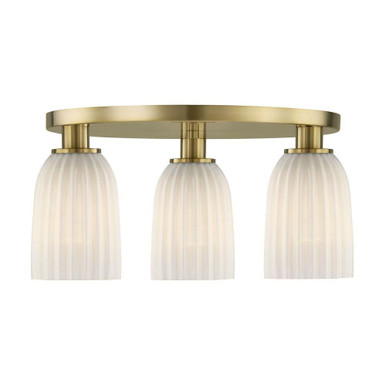 Baldwin 3 Light Flush Mount 8.13 Inch Tall and 18 Inch Wide by Savoy House - 6-1247-3
