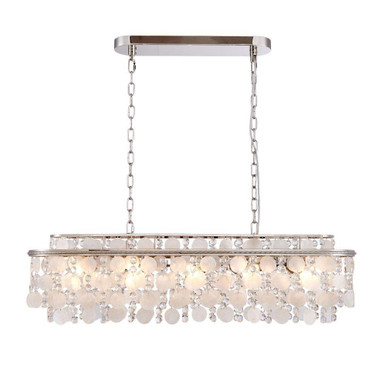 Avara 40W 10 LED Linear Chandelier 11 Inch and 41.4 Inch Wide by Artcraft - AC12070PN
