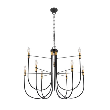 Foundry 60W 9 LED Chandelier 31.5 Inch Tall and 32.68 Inch Wide by Artcraft - AC12229