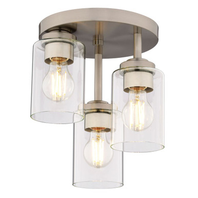 Park Ridge 3 Light Flush Mount 11.25 Inch Tall and 10.5 Inch Wide by Vaxcel - C0326