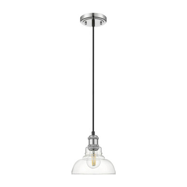 Carver 1 Light Pendant 7.13 Inch Tall and 7.5 Inch Wide by Golden - 0305-S CH-CLR