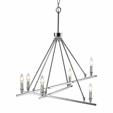 Garvin 6 Light Chandelier 23 Inch Tall and 27 Inch Wide by Golden - 2360-6 CH