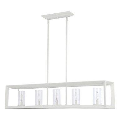 Smyth 5 Light Island 8.88 Inch Tall and 41 Inch Wide by Golden - 2073-LP NWT-CLR