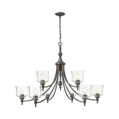 Keating 9 Light Chandelier 29.75 Inch Tall and 44 Inch Wide by Golden - 0806-9