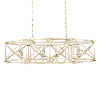 Alcott 8 Light Island 13.63 Inch Tall and 45 Inch Wide by Golden - 0890-LP