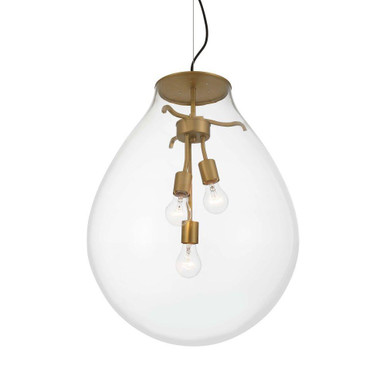 Drop 3 Light Pendant 25 Inch Tall and 18.88 Inch Wide by Golden - 2088-20P