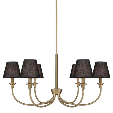 Cambria 6 Light Chandelier 16.5 Inch Tall and 33.25 Inch Wide by Golden - 1622-6