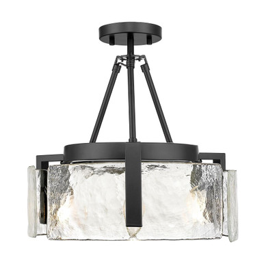 Aenon 3 Light Semi Flush Mount 10 Inch Tall and 16.5 Inch Wide by Golden - 3164-3SF