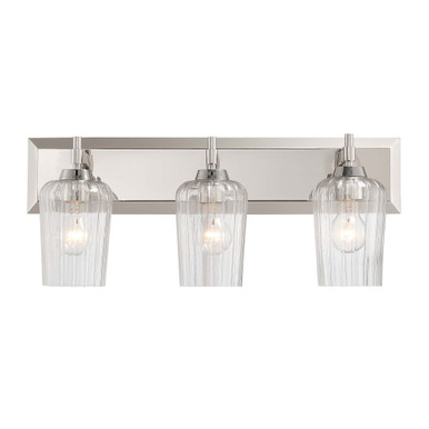 Brilia 3 Light Bath Vanity 9.25 Inch Tall and 24 Inch Wide by Golden - 5189-BA3-FLT