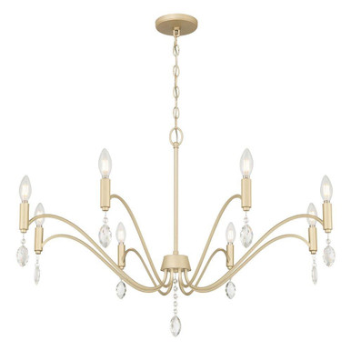 Aureline 8 Light Chandelier 23.5 Inch Tall and 35.5 Inch Wide by Millennium - 205108-AGSI