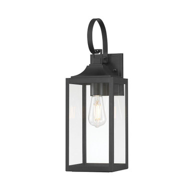 Halston 1 Light Outdoor Wall Mount 19 Inch and 6.25 Inch Wide by Millennium - 402101-PBK