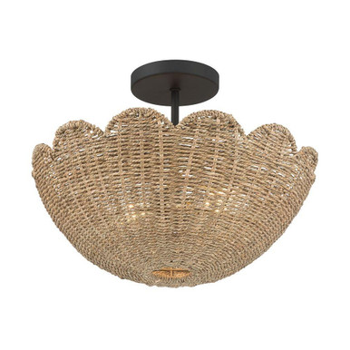 Malura 2 Light Semi Flush Mount 11.5 Inch Tall X 16 Inch Wide by Millennium - 99202-MB