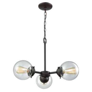 Beckett 3 Light Chandelier 16 Inch Tall and 22 Inch Wide by Atlas - CL11079