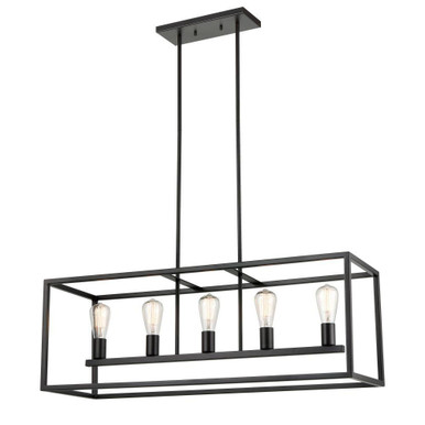 Williamsport 5 Light Linear Chandelier 12 Inch Tall X 37 Inch Wide by Atlas - CL11039