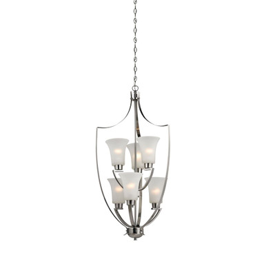 Foyer 6 Light Chandelier 39 Inch Tall and 21 Inch Wide by Atlas - CL11178