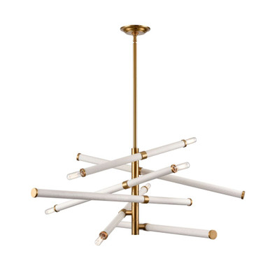 Crosspiece 6 Light Chandelier 17 Inch Tall and 39 Inch Wide by Atlas - CL11139
