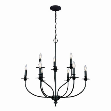 Hartford 9 Light Chandelier 28 Inch Tall and 29 Inch Wide by Atlas - CL11200