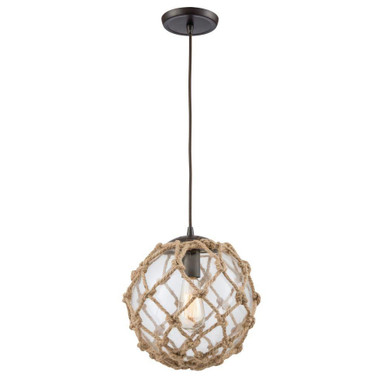 Coastal Inlet 1 Light Mini Pendant 11 Inch Tall and 11 Inch Wide by Atlas - CL12147