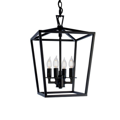 Cage 4 Light Pendant 18 Inch Tall and 12 Inch Wide by Atlas - CL11742