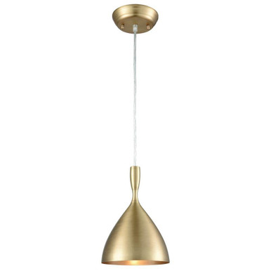 Spun Aluminum 1 Light Mini Pendant 10 Inch Tall and 7 Inch Wide by Atlas - CL11681