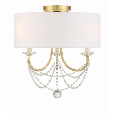 Delilah 3 Light 15.75 Inch Wide Flush Mount by Crystorama - DEL-90803_CEILING