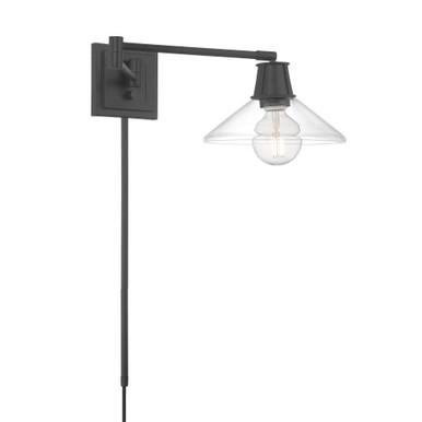 Dillon 1 Light Swingarm Wall Sconce 6.75 Inch Tall and 9 Inch Wide by Atlas - WL11006