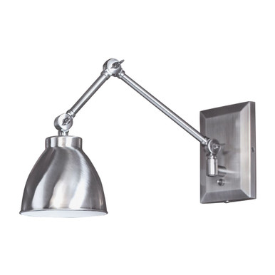 Maggie 1 Light Swingarm Wall Sconce 6.75 Inch and 5.25 Inch Wide by Atlas - WL11007