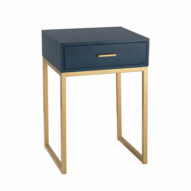 Shagreen Accent Stool 24 Inch Tall and 16 Inch Wide by Atlas - TA11179