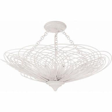 Doral 6 Light 24 Inch Wide Semi Flush Mount by Crystorama - DOR-B7706_CEILING