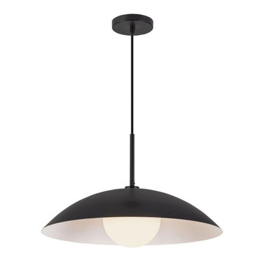 Regent 1 Light Pendant 12.13 Inch Tall and 19 Inch Wide by Kuzco - PD56019-BK