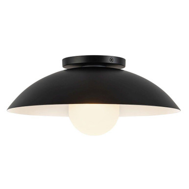Umbra 1 Light Semi Flush Mount 6.25 Inch Tall and 14 Inch Wide by Kuzco - SF10814