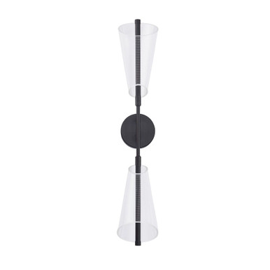 Mulberry 27W LED Wall Sconce 28.63 Inch Tall and 5.38 Inch Wide by Kuzco - WS62629-BK/LG-UNV