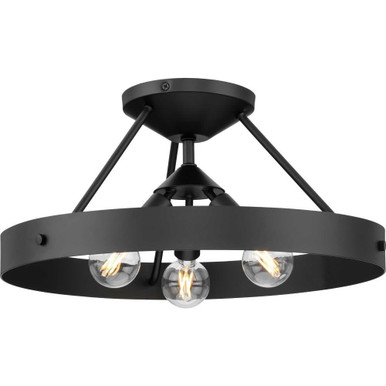 Oaklands Links 3 Light Flush Mount 7.13 Inch Tall and 15.18 Inch Wide by BSH - 70-BEL-5335900