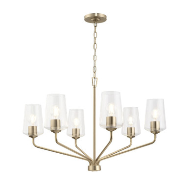 Blackwood Grove 6 Light Chandelier 21 Inch Tall and 32 Inch Wide by BSH - 70-BEL-1378034