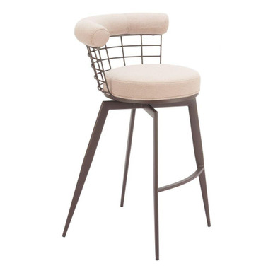 Saku Swivel Barstool 38.8 Inch Tall and 24.4 Inch Wide by Zuo Modern - 110821