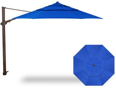 11.5 Foot Aluminum Manual Octagon Cantilever Umbrella by Treasure Garden - AG25TR