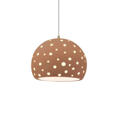 Perforated Globe 1 Light Cord Pendant 10 Inch Wide by Justice Design - CER-6583-CD