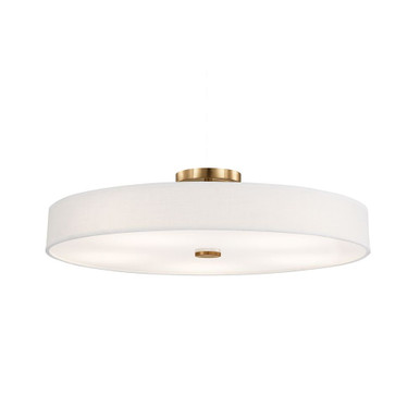Textile Genova 43W 1 LED Semi Flush Mount 48 Inch Wide by Justice Design - FAB-9307