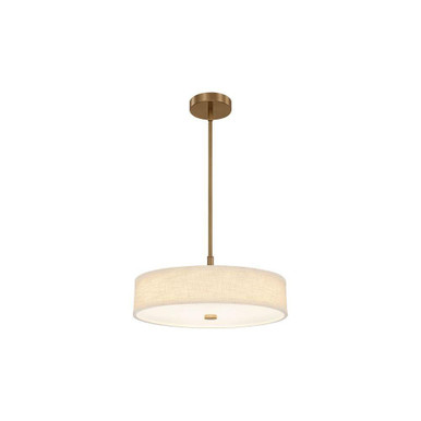 Textile Genova 28W 1 LED Drum Pendant 18 Inch Wide by Justice Design - FAB-9311