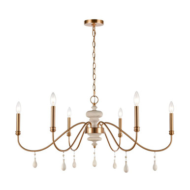French Connection 6 Light Chandelier 17 Inch Tall and 38 Inch Wide by Atlas - CL11183