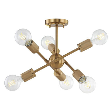 Module 6 Light Semi Flush Mount 13 Inch Tall and 15 Inch Wide by Atlas - CL12349