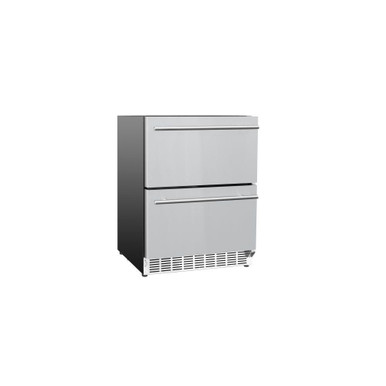 5.1c Deluxe Outdoor 2-Drawer Refrigerator-32.3 Inch Tall and 23.4 Inch Wide - AMD-RFR-24DR2-A