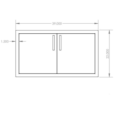 Double Access Door with Hidden Hinge-22 Inch Tall and 39 Inch Wide - DD-39
