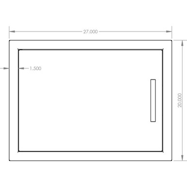 Horizontal Access Door with Hidden Hinge-20 Inch Tall and 27 Inch Wide - DH-27